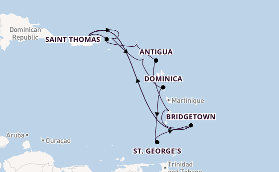 Caribbean from San Juan, Puerto Rico with the Emerald Princess