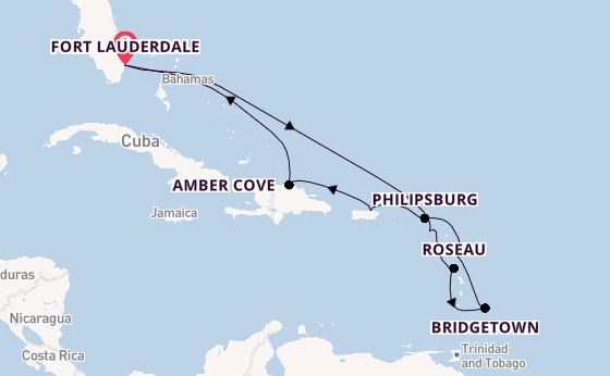 Caribbean vanaf Fort Lauderdale, Verenigde Staten met de Enchanted Princess