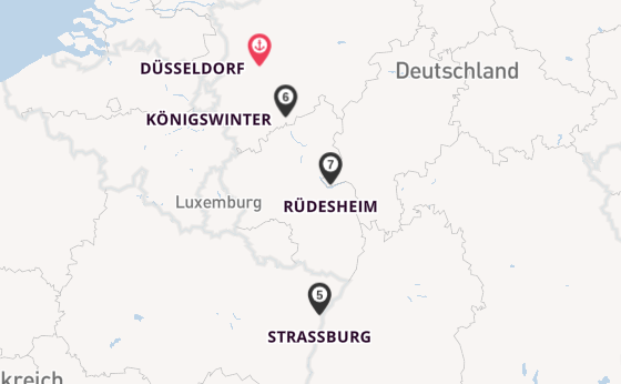 Rhein ab Düsseldorf, Deutschland auf der VIVA ONE
