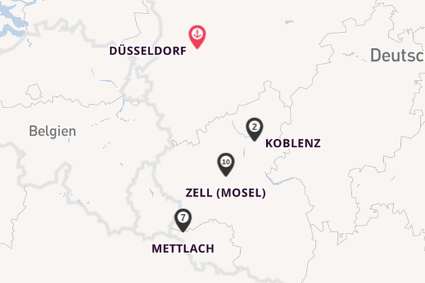 Mosel ab Düsseldorf, Deutschland auf der Elegant Lady