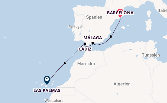 Westliches Mittelmeer ab Barcelona, Spanien auf der Costa Smeralda