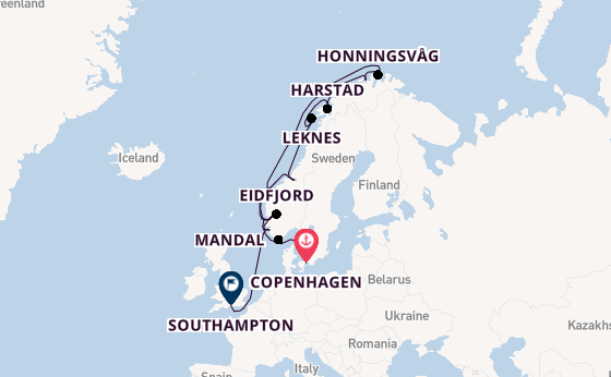 Norway from Copenhagen, Denmark with the Seven Seas Voyager