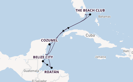 Caribbean from Miami, Florida, USA with the Resilient Lady
