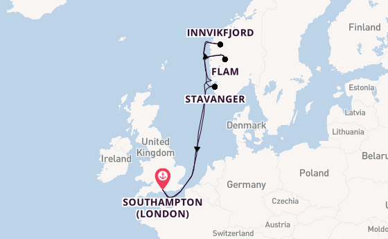 Norway from Southampton, England with the Iona