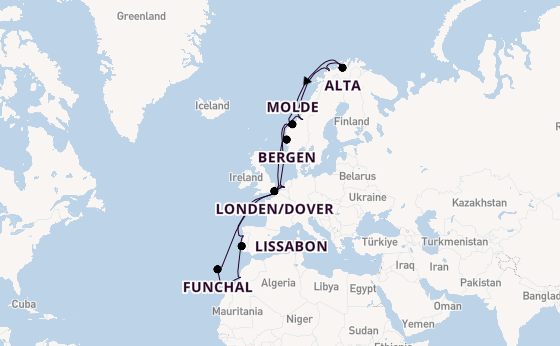 Noorwegen vanaf Rotterdam, Nederland met de Nieuw Statendam