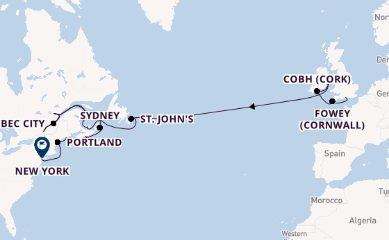 Transatlantic from Southampton, England with the Seven Seas Grandeur