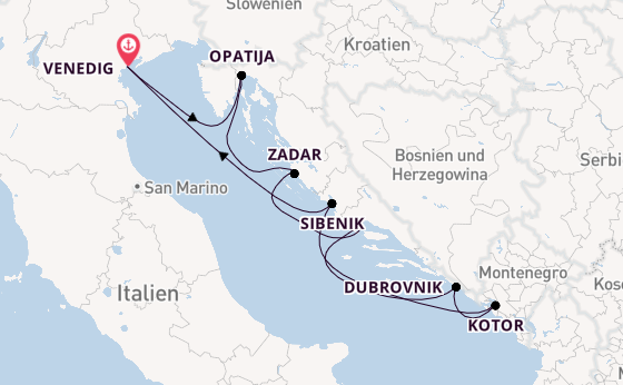 Östliches Mittelmeer ab Venedig, Italien auf der Azamara Onward