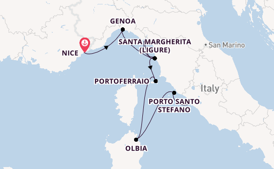 Western Mediterranean from Nice, France with the Azamara Quest