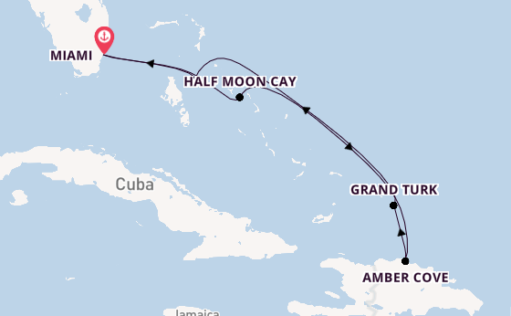 Caribbean vanaf Miami, Verenigde Staten met de Zuiderdam