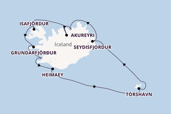 Arctic from Reykjavik, Iceland with the Seven Seas Prestige