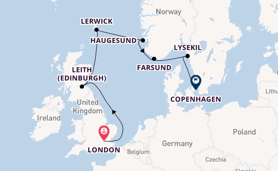 British Isles from London, England, United Kingdom with the Seabourn Quest