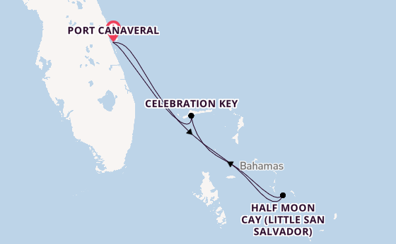 Caribbean from Port Canaveral, Florida, USA with the Carnival Mardi Gras
