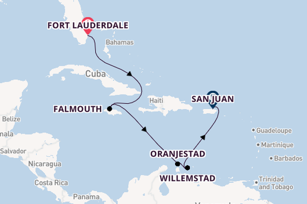 Caribbean vanaf Fort Lauderdale, Verenigde Staten met de Emerald Princess