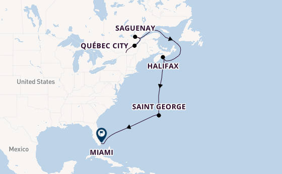 North America from Montreal, Canada with the Aurelia