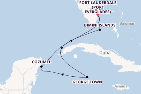 Western Caribbean from Fort Lauderdale (Port Everglades), Florida with the Celebrity Silhouette