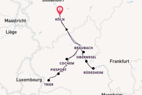 8 Tage Rhein Reise