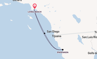 USA West Coast from Long Beach, California, USA with the Carnival Radiance