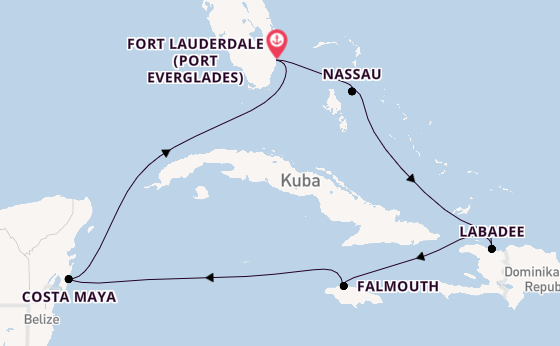 Karibik ab Fort Lauderdale (Port Everglades), USA auf der Explorer of the Seas