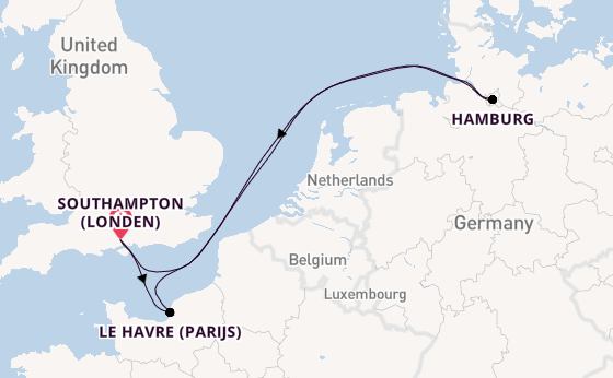 Engeland vanaf Southampton (Londen), Engeland met de MSC Preziosa