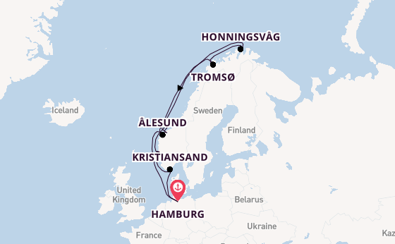 Norway from Hamburg, Germany with the MSC Preziosa