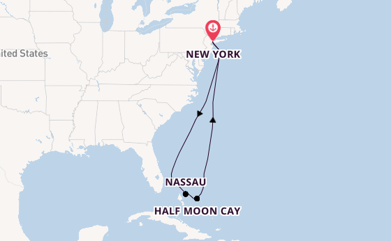 Caribbean vanaf New York, Verenigde Staten met de Carnival Venezia
