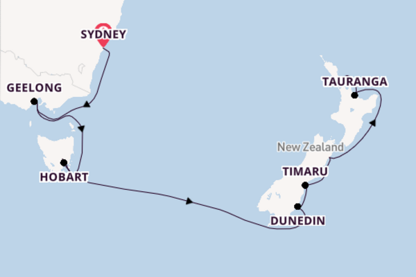 Australië en Nieuw-Zeeland vanaf Sydney, Australië met de Silver Muse