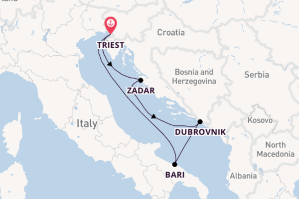 5daagse cruise naar Dubrovnik