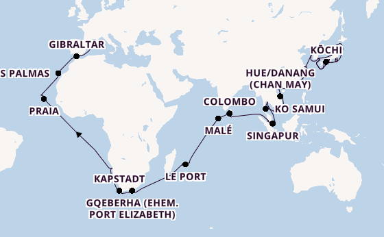 Ostasien ab Yokohama (Tokio), Japan auf der Mein Schiff 6