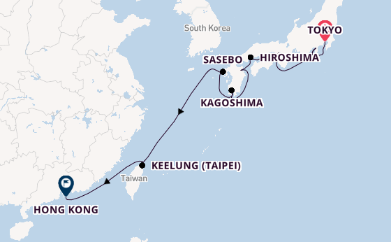 Japan from Tokyo, Japan with the Viking Orion