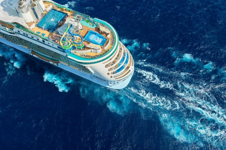 at sea