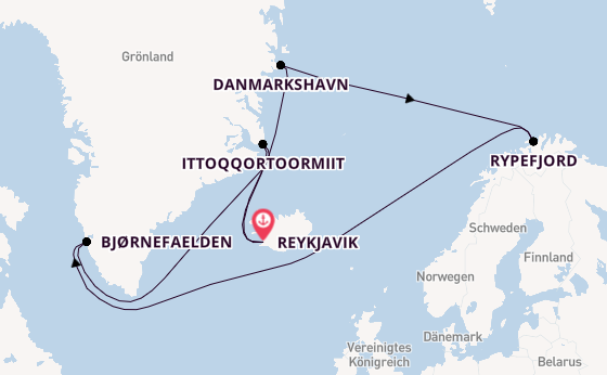 Arktis ab Reykjavik, Island auf der MS Fram