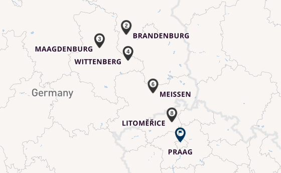 Elbe vanaf Berlijn, Duitsland met de VIVA RUBY