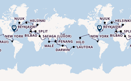 World Cruise from Miami, Florida with the Vista