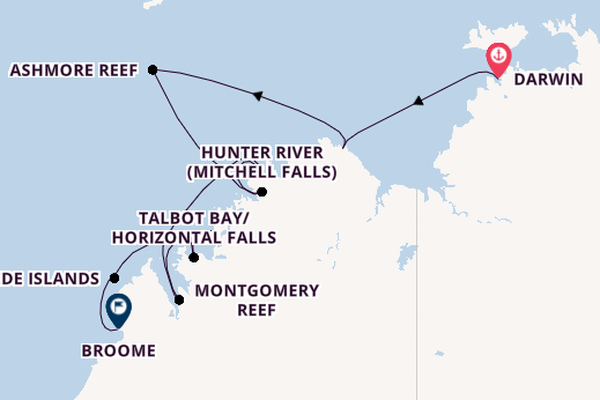 Australia from Darwin, Australia with the Seabourn Pursuit