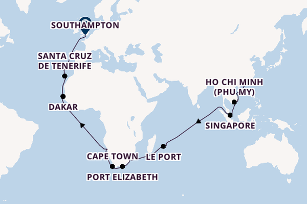 Luxury Hong Kong to Southampton with Hong Kong Stay