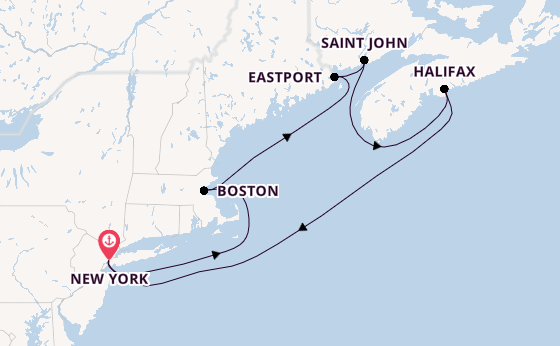 East Coast USA from New York, USA with the Regal Princess