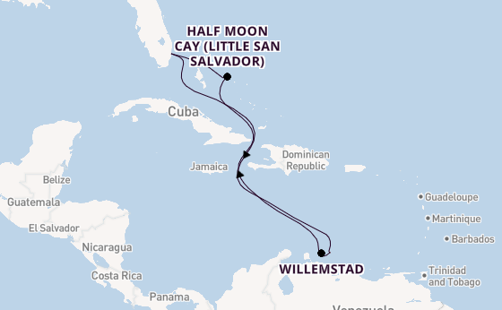 Caribbean from Fort Lauderdale (Port Everglades), Florida with the Nieuw Amsterdam