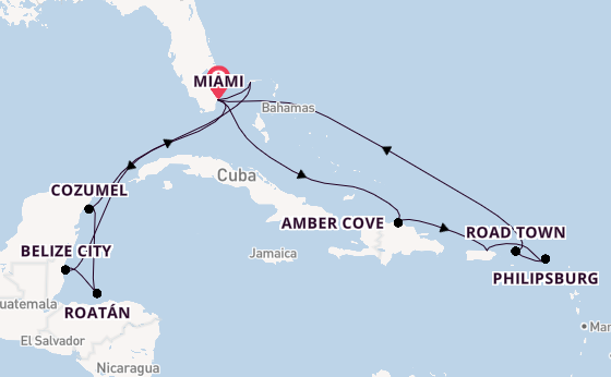 Caribbean from Miami, Florida, USA with the Regal Princess