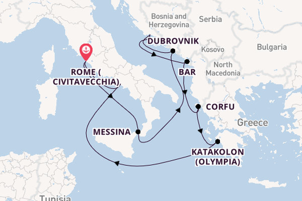 Mediterranean Sea from Rome (Civitavecchia), Italy with the Celebrity Ascent