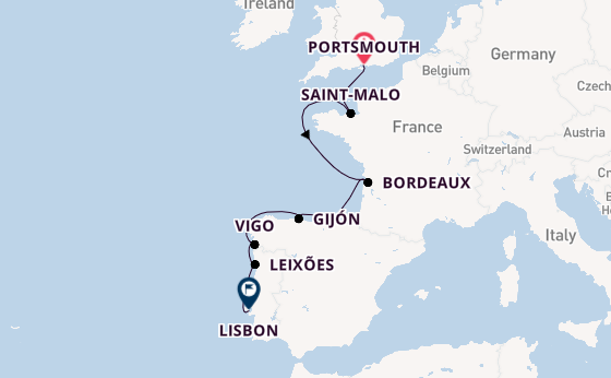 Portugal from Portsmouth, England, United Kingdom with the Azamara Quest