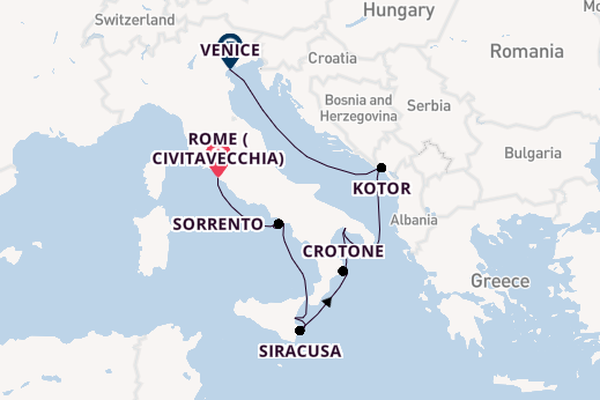 Western Mediterranean from Rome (Civitavecchia), Italy with the Azamara Journey