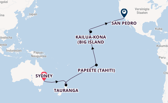 Transpazifik ab Sydney auf der Royal Princess