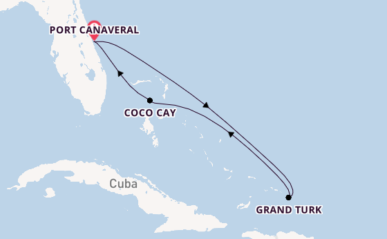 Caribbean from Port Canaveral, Florida with the Adventure of the Seas