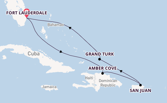 Caribbean vanaf Fort Lauderdale, Verenigde Staten met de Sun Princess