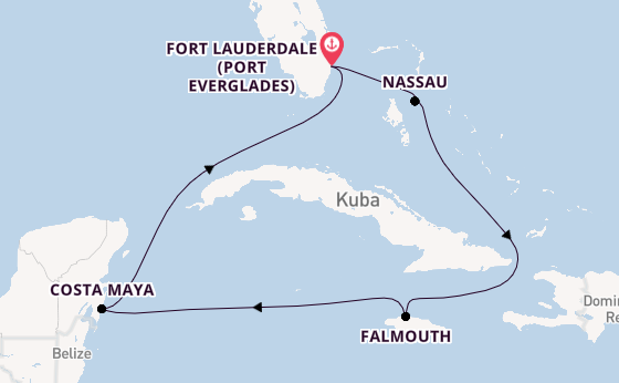 Karibik ab Fort Lauderdale (Port Everglades), USA auf der Explorer of the Seas