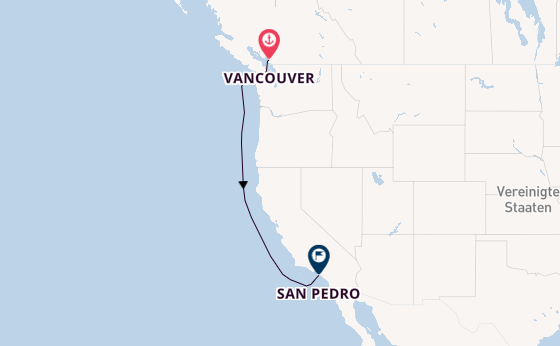 USA Westküste ab Vancouver, Kanada auf der Royal Princess