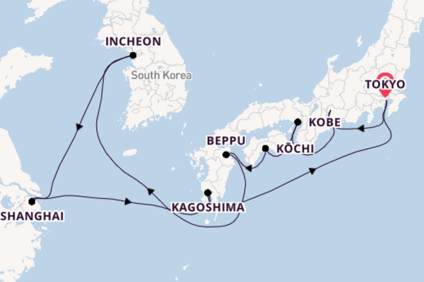 Expedition with Regent Seven Seas Cruises from Tokyo
