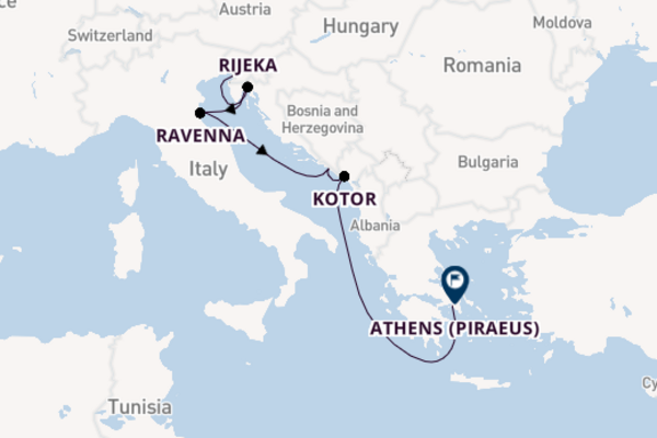 Sailing with the Allura to Athens (Piraeus) from Trieste
