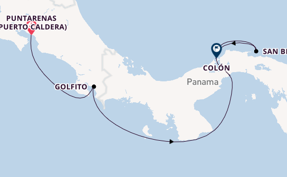 Mittelamerika ab Puntarenas (Puerto Caldera), Costa Rica auf der Le Bellot