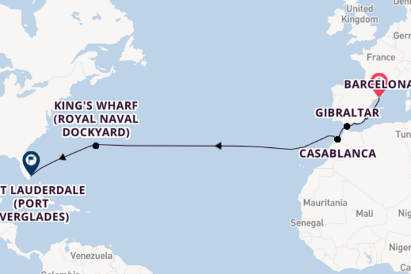 Transatlantic & Repositioning from Barcelona, Spain with the Oosterdam